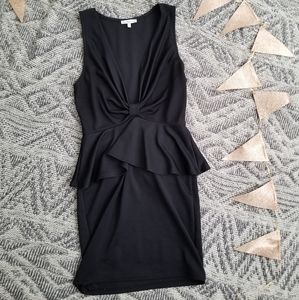 Peplum dress lowcut front.